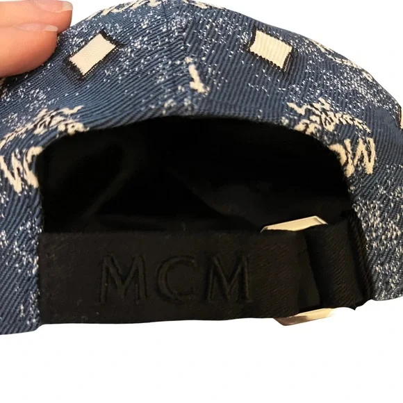 MCM Blue and Cream Logo Cap MCM Blue and Cream Logo Cap main image 3